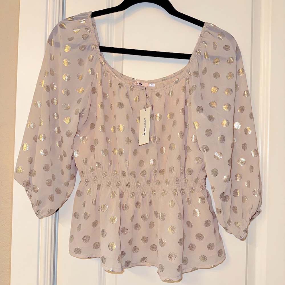 Beige and Gold blouse